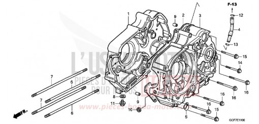 CARTER MOTEUR CRF70FC de 2012